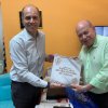 Fábio Lopez conhece as instalações da Santa Casa de Santos